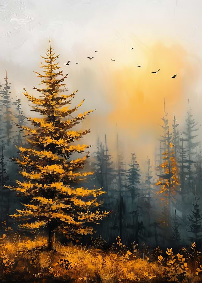 Golden Autumn Forest