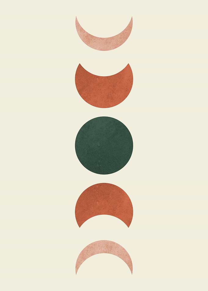 Moon Phases Minimalist Art