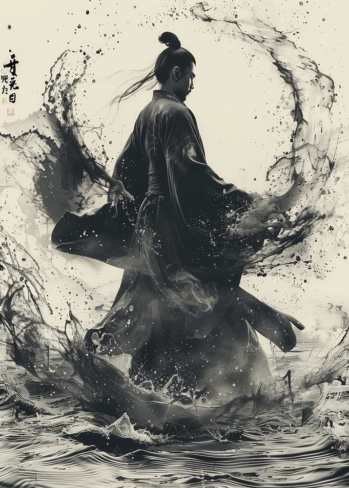 Samurai Ink Splash