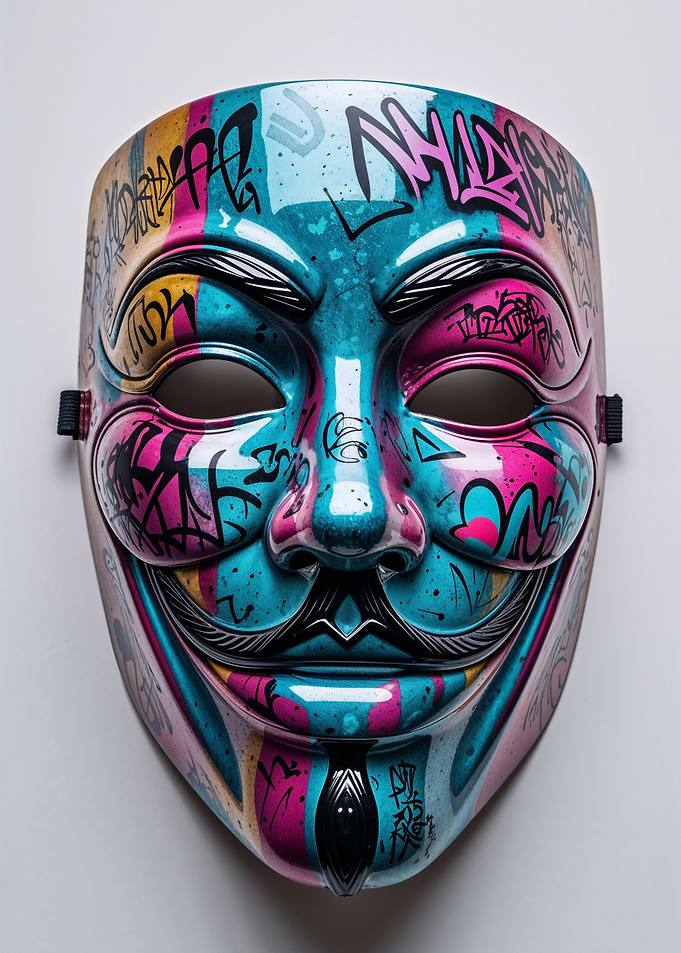V for Vendetta Graffiti Mask - Chameleon