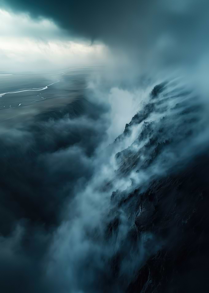 Iceland Volcano, Storm