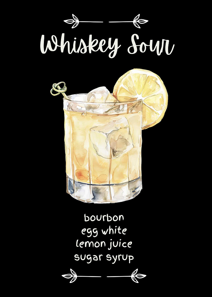 Whiskey Sour Cocktail