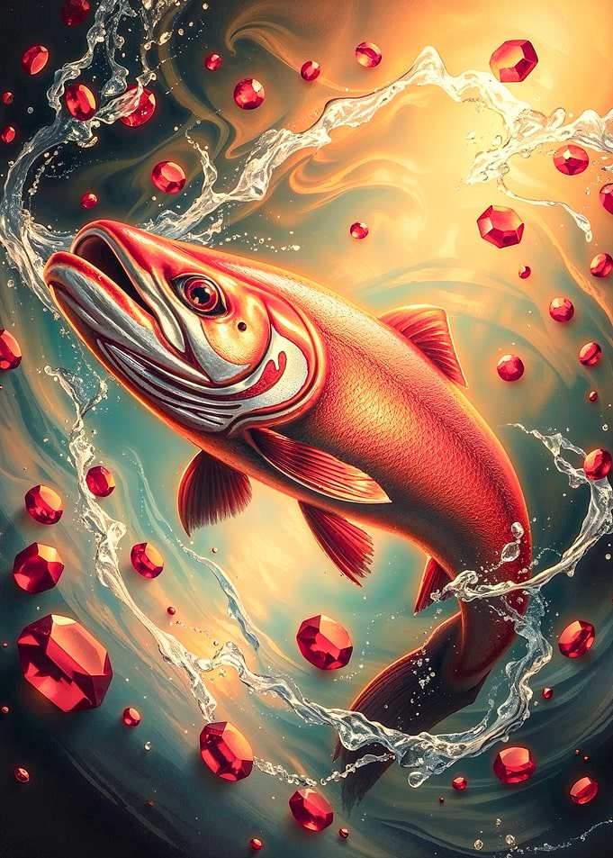 Ruby Salmon Stonimal