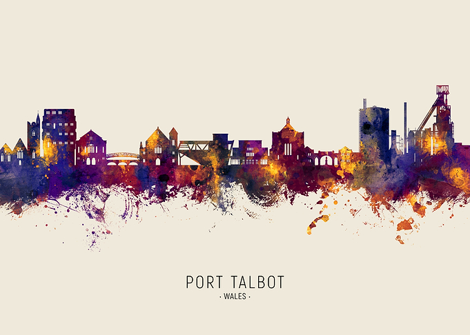 Port Talbot Wales Skyline