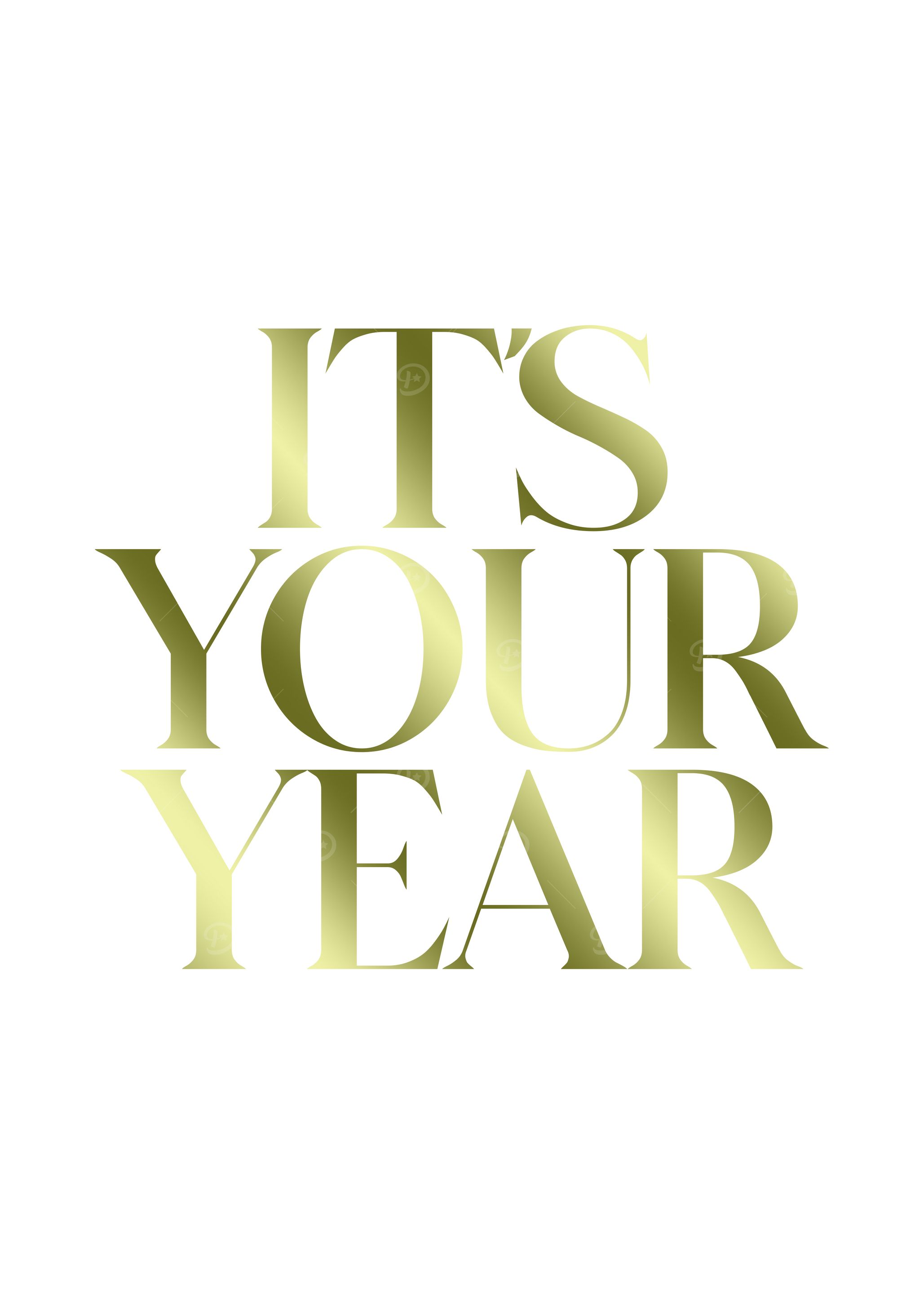 It's Your Year Poster New Year Vision Board Inspirational Motivational