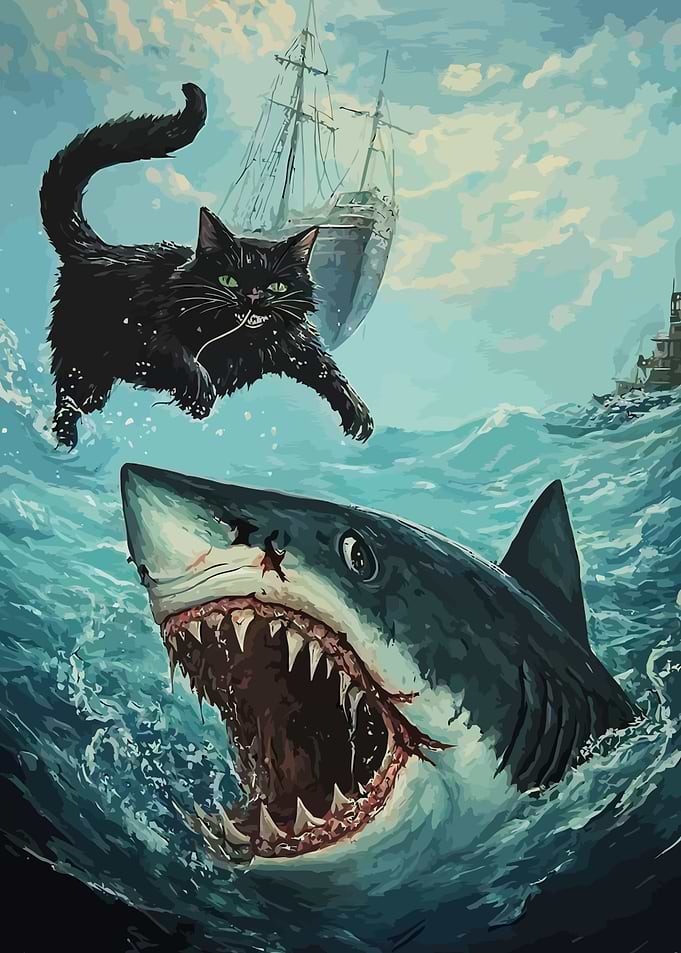 Black Cat vs. Shark