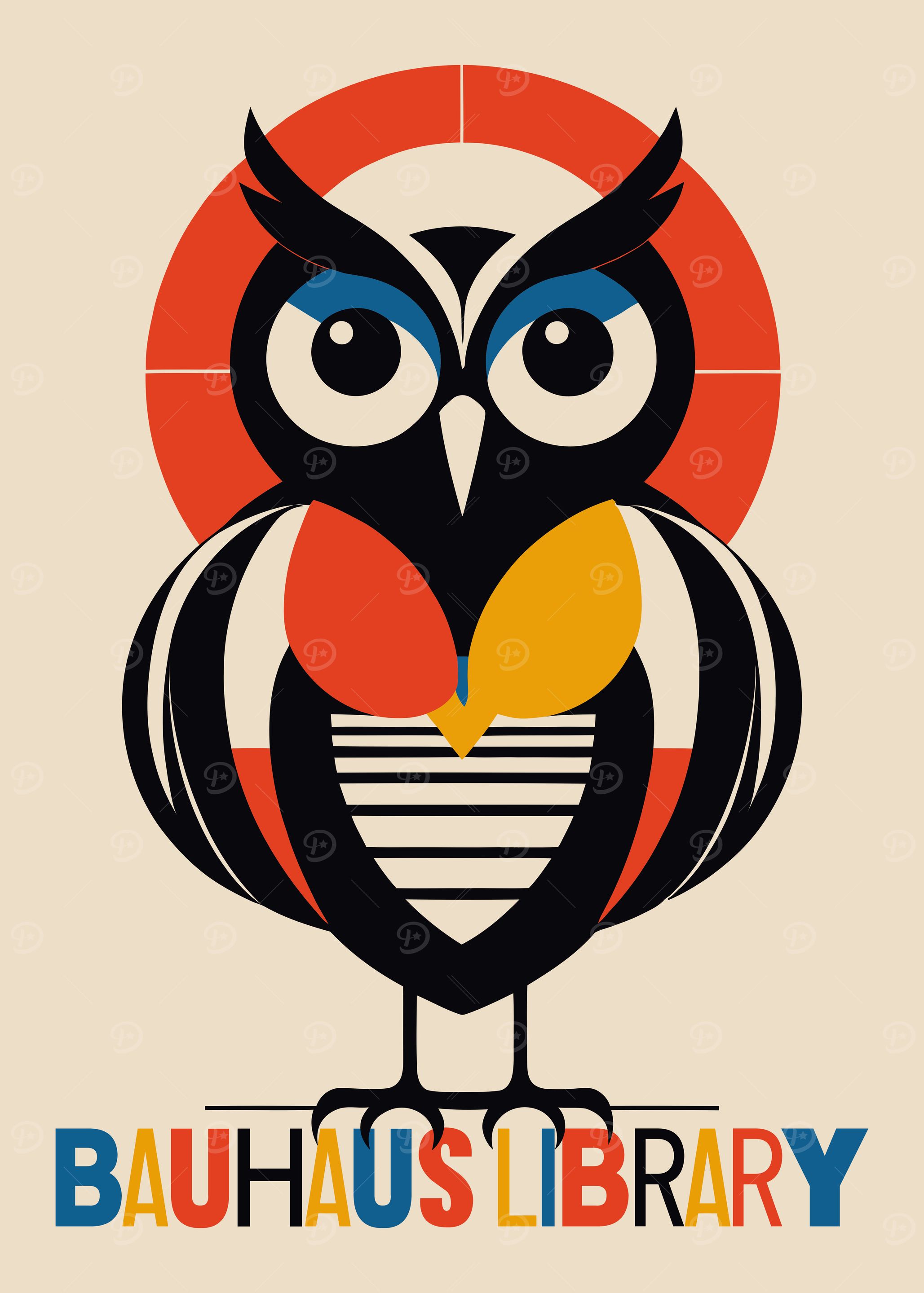 Bauhaus Owl Poster