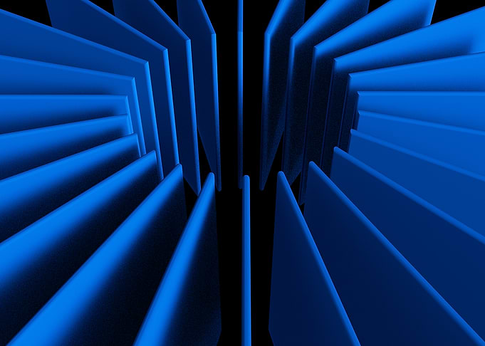Abstract Blue Geometric Pattern
