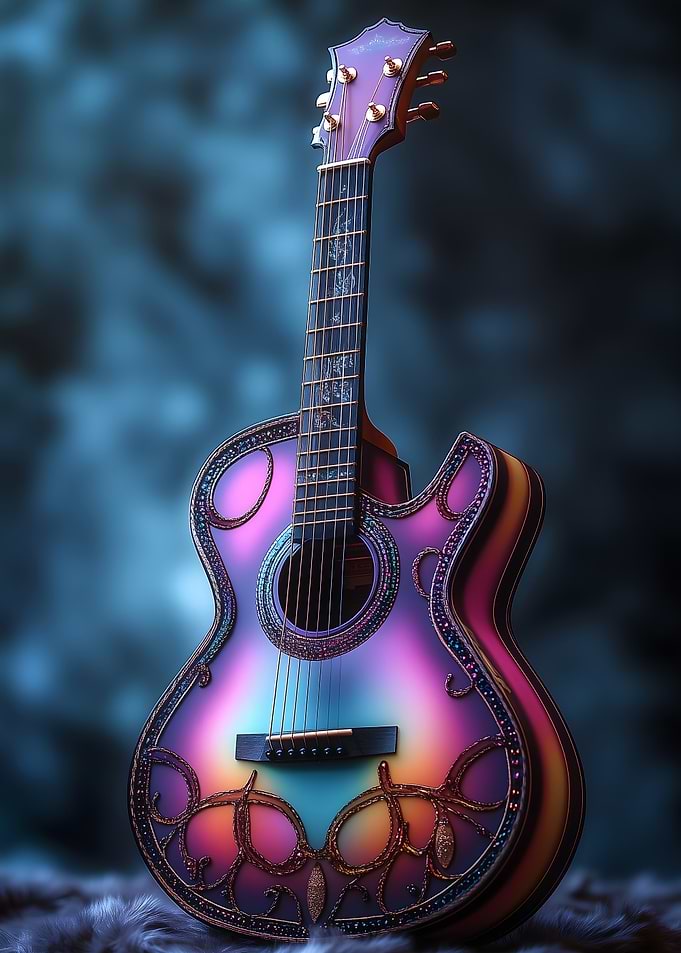 Ornate Acoustic Guitar