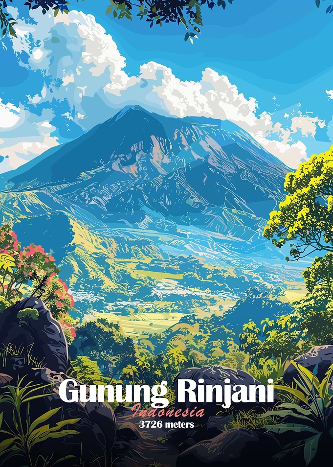 Gunung Rinjani, Indonesia
