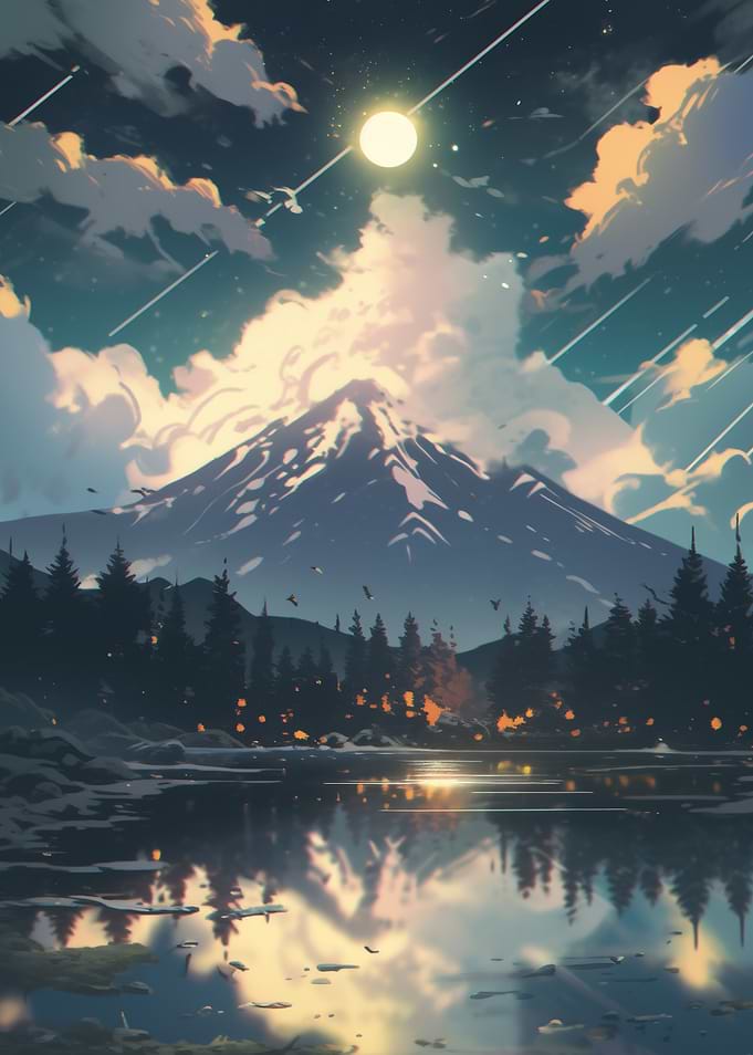 Mountain Lake Night