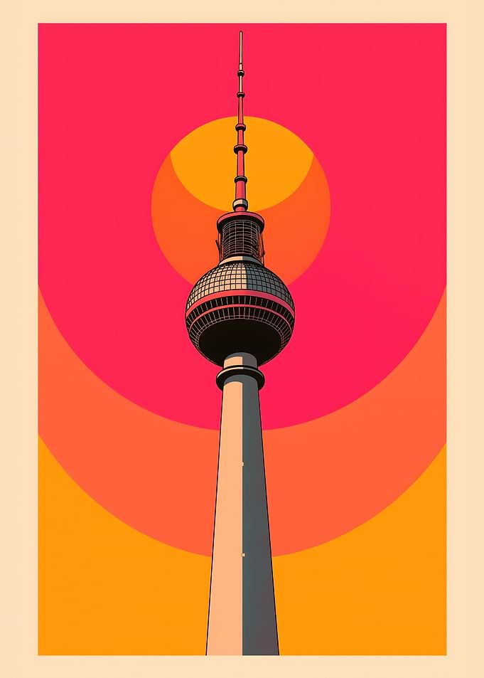 Berlin TV Tower Illustration