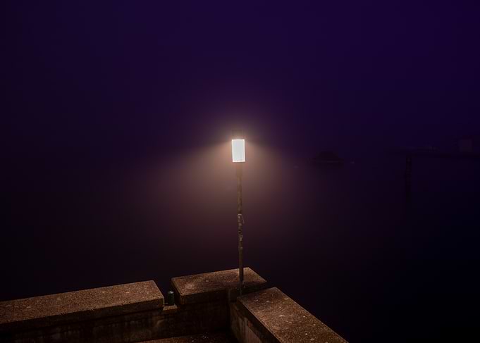 Solitary Glow in the Mist - Zürich