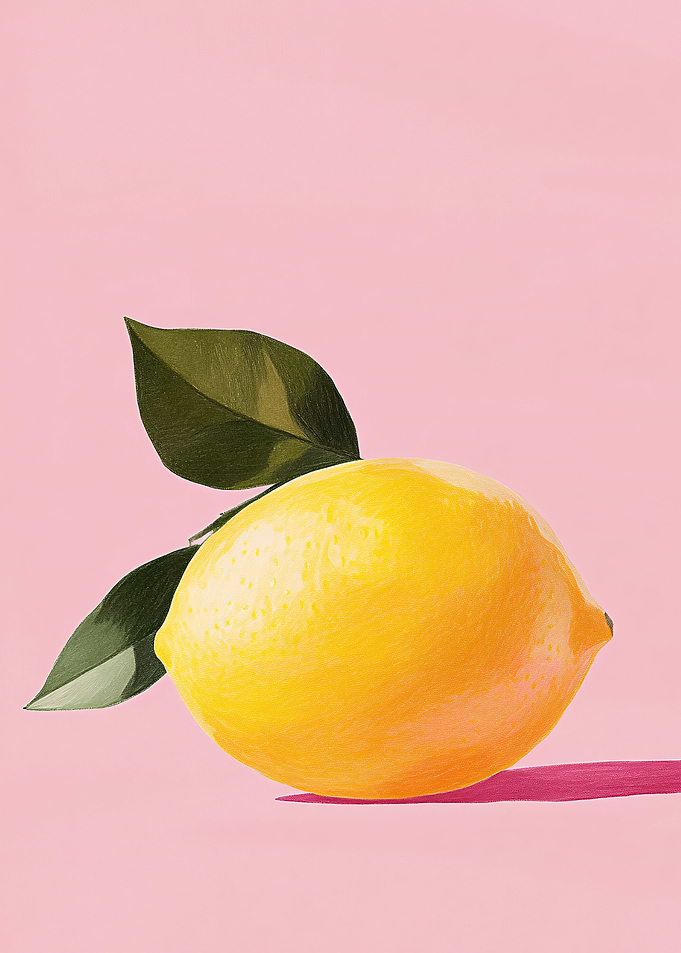 Lemon on Pink