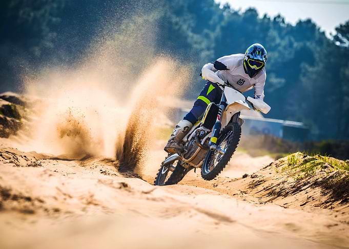 Motocross Rider in Action