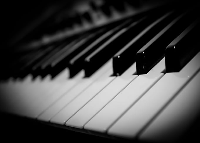 Piano Keys Close-Up