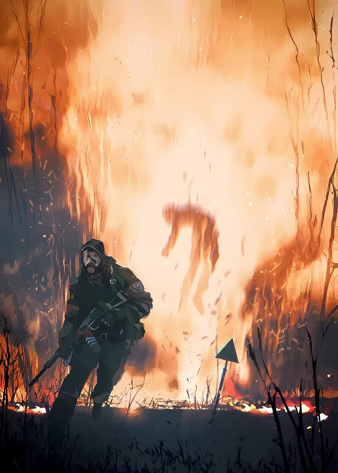 Soldier in Fire