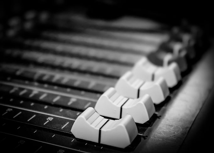 Audio Mixer Close-up