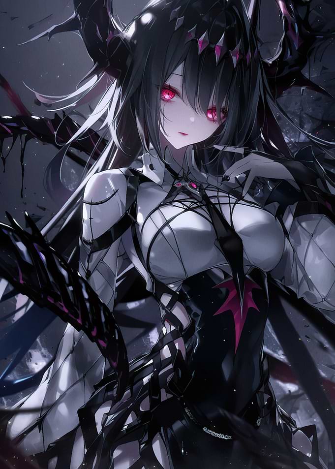 Anime Girl with Horns