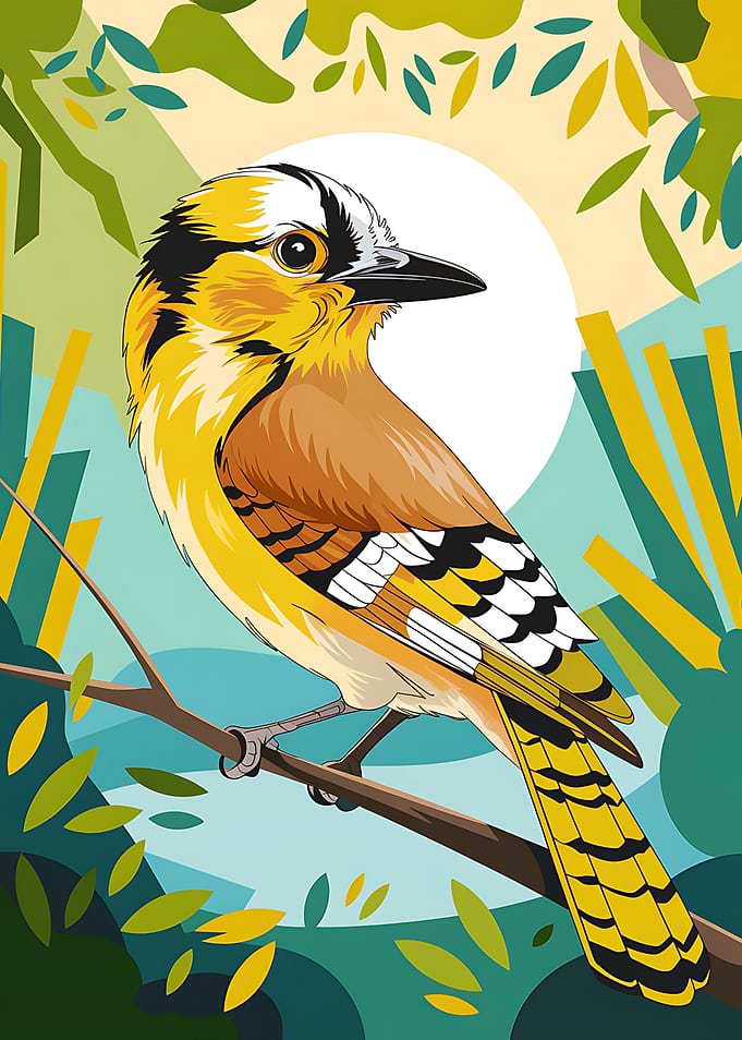 Vibrant Plumage The Sunflower Yellow Bird Jay