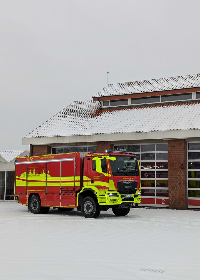 Fire Truck in Snow