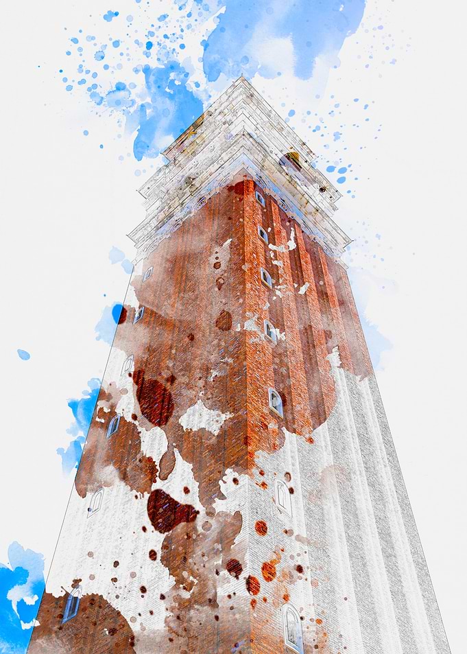 St. Mark's Campanile Watercolor