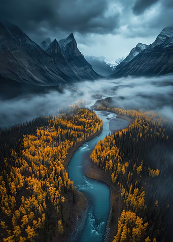 Canada Banff National Park, Storm