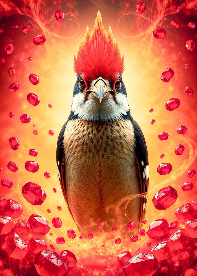 Ruby Woodpecker Stonimal