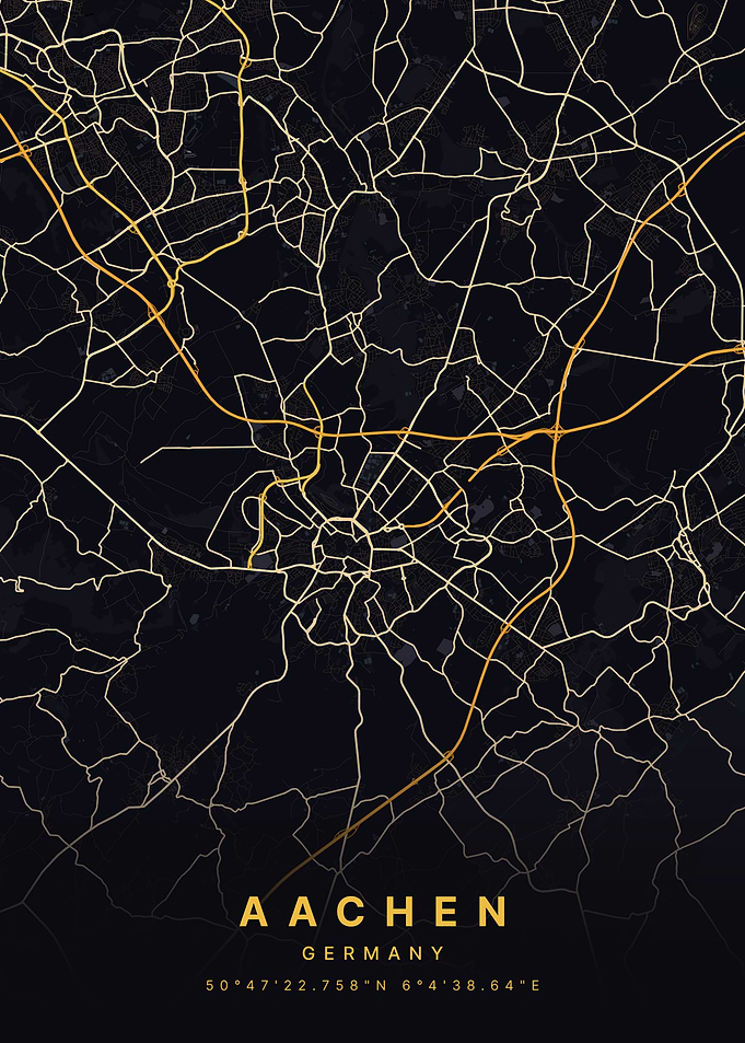 Aachen Germany City Map