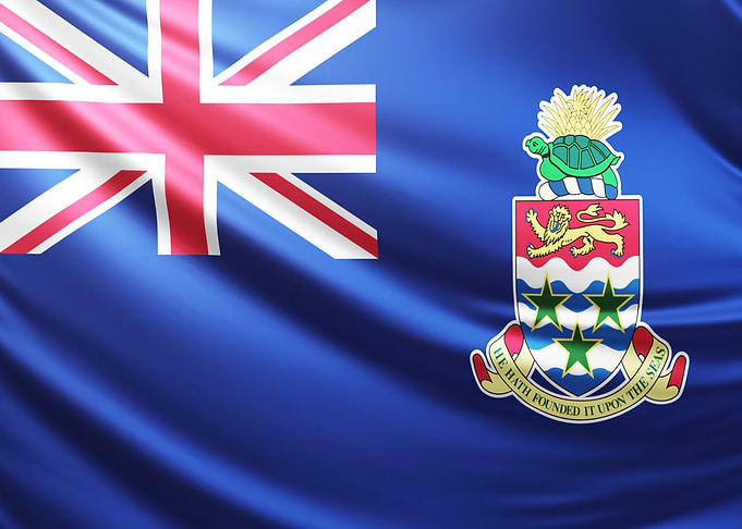 Cayman Islands Flag, realistic flag