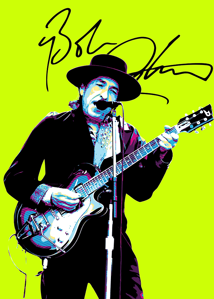 Bob Dylan Guitar Portrait