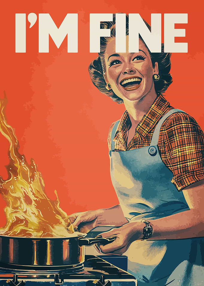 I'm Fine Kitchen Fire