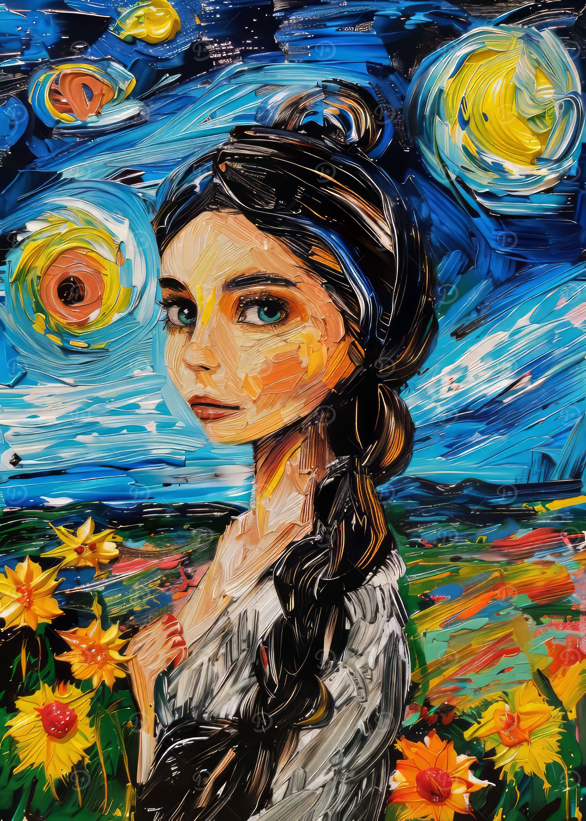 Starry Night Woman