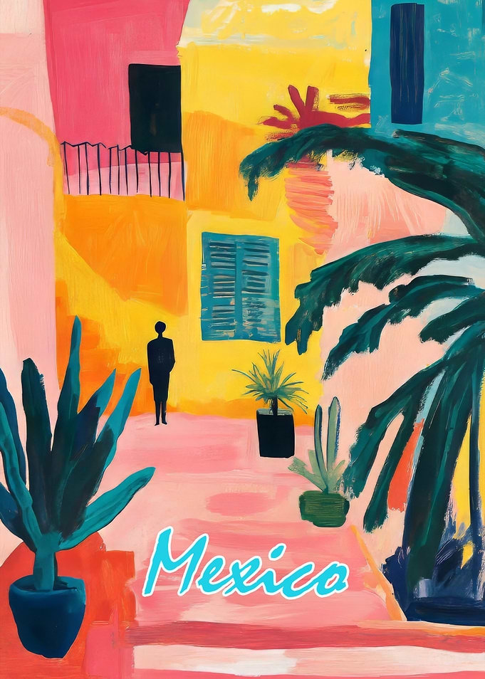 Mexico Courtyard Painting