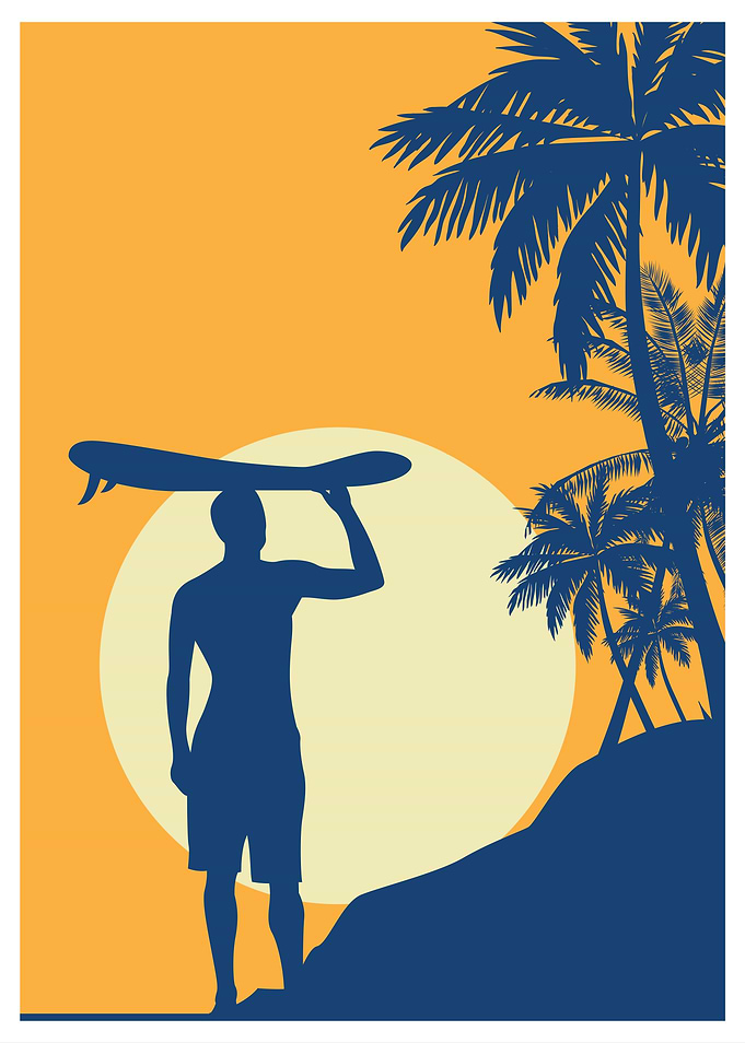 Surfer Silhouette