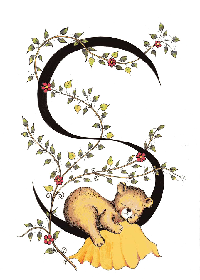 Sleeping Bear on Letter S