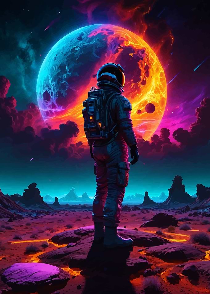 Astronaut Looking Horizon