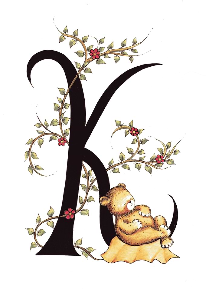 Bear Alphabet Letter K