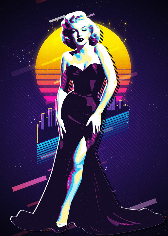 Marilyn Monroe Retro Art
