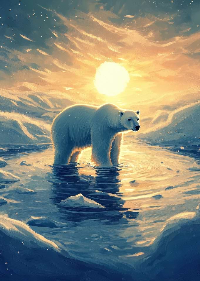 Polar Bear Sunset