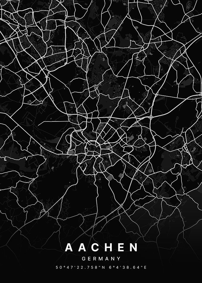 Aachen Germany City Map