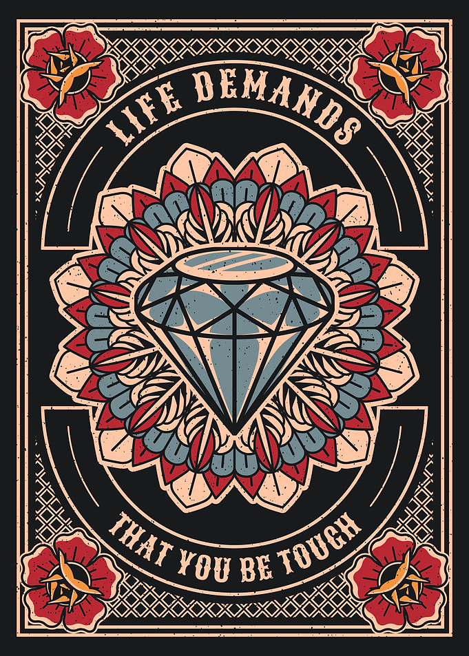 Diamond & Mandala Tattoo