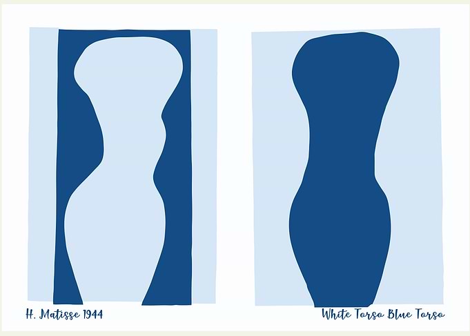Henri Matisse White Torso Blue Torso 1944