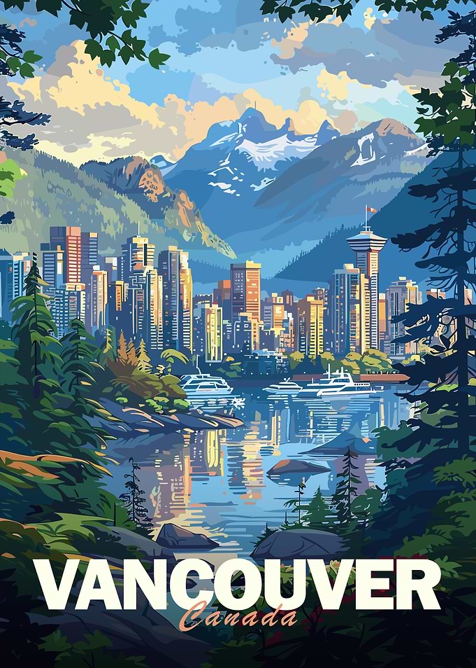 Vancouver Cityscape Poster