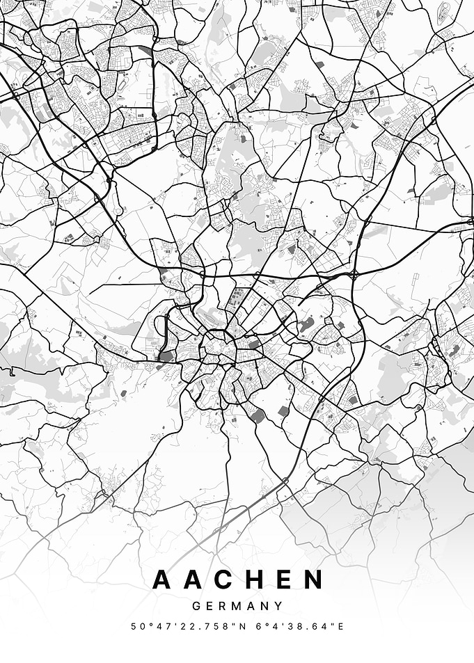 Aachen Germany City Map