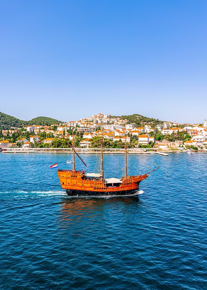 Sailing Ship in Harbor