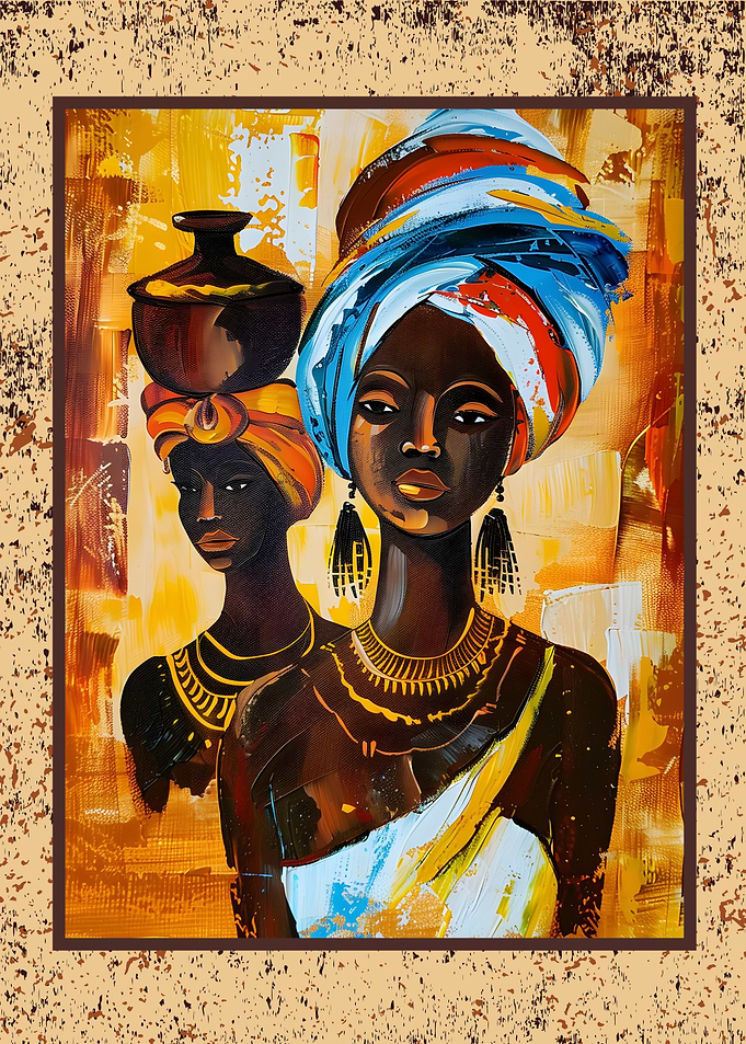 African Cultural Women Painting