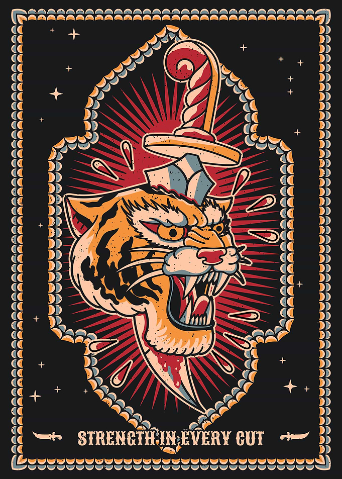 Tiger & Dagger Tattoo