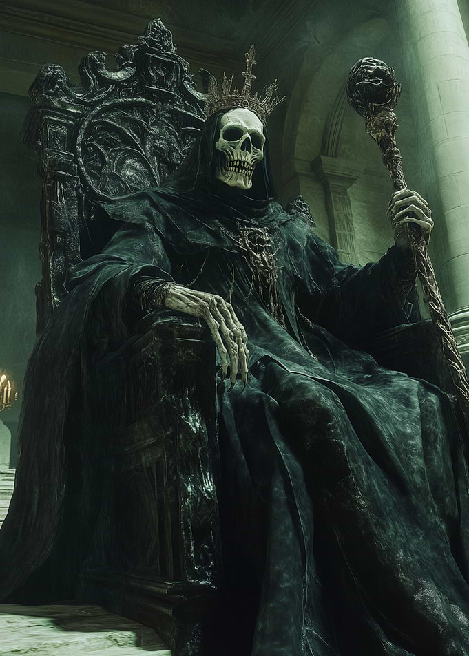 Skeletal King on Throne