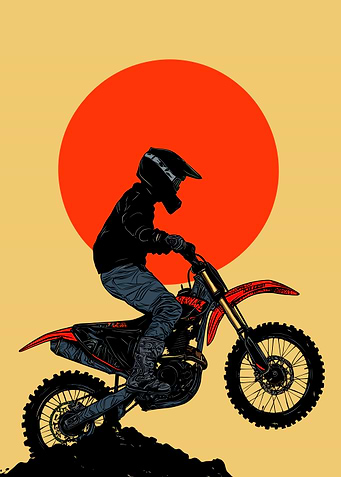 Motocross Rider Silhouette